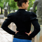 Black knitted sweater