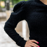 Black knitted sweater