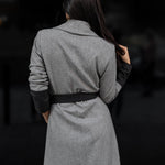 Grey-black transitional coat