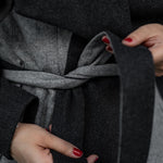 Grey-black transitional coat