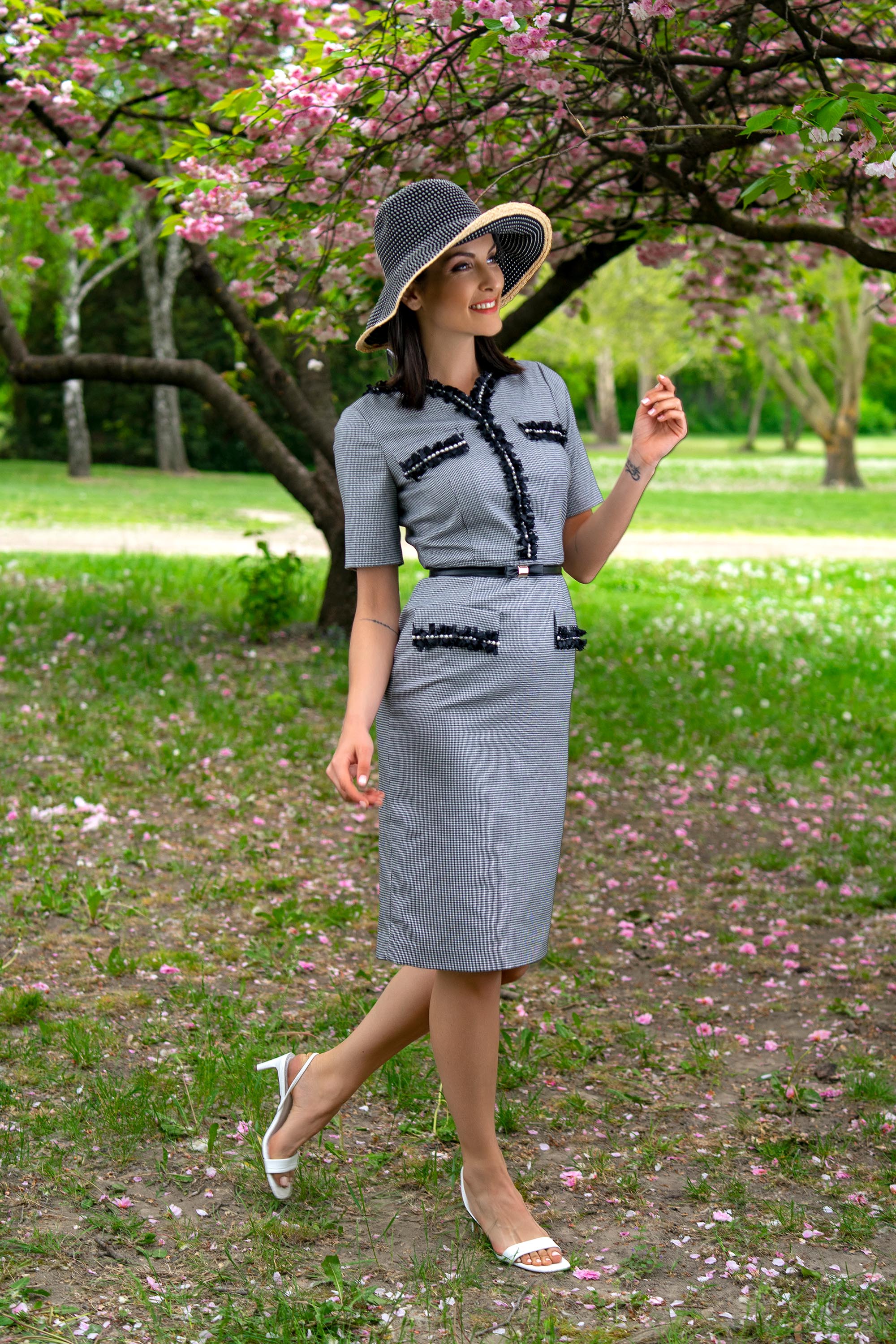 pepita midi dress Free People's Elegant Throw-On Pepita Dress Is My Next Summer 2025 Purchase