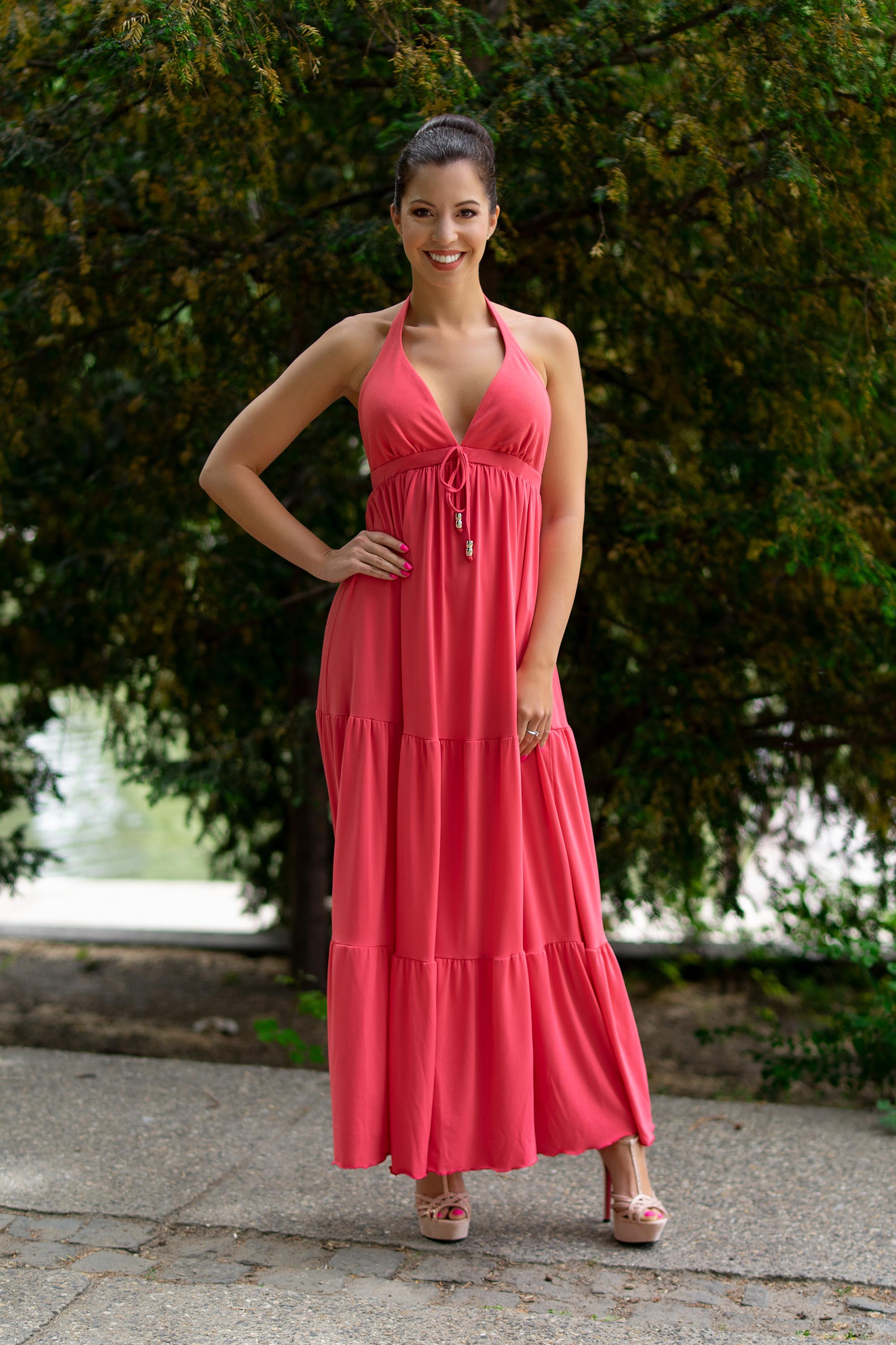 Salmon pink maxi dress New Age Salmon pink maxi dress New Age