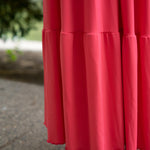 Salmon pink maxi dress